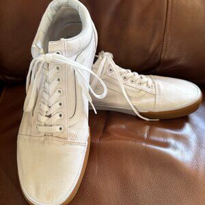 VANS Off The Wall White Canvas Mens Sneakers Size 13 m